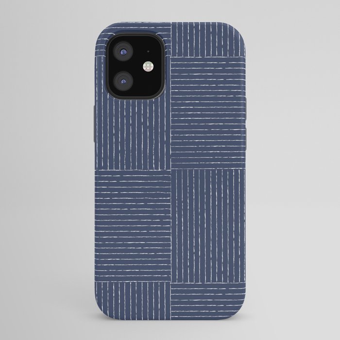 Lines III (Navy) iPhone Case