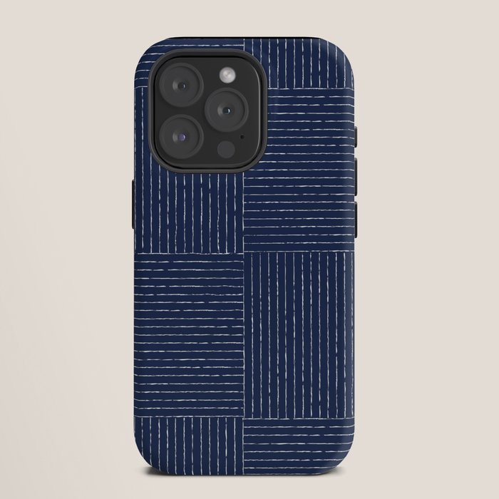 Lines III (Navy) iPhone Case