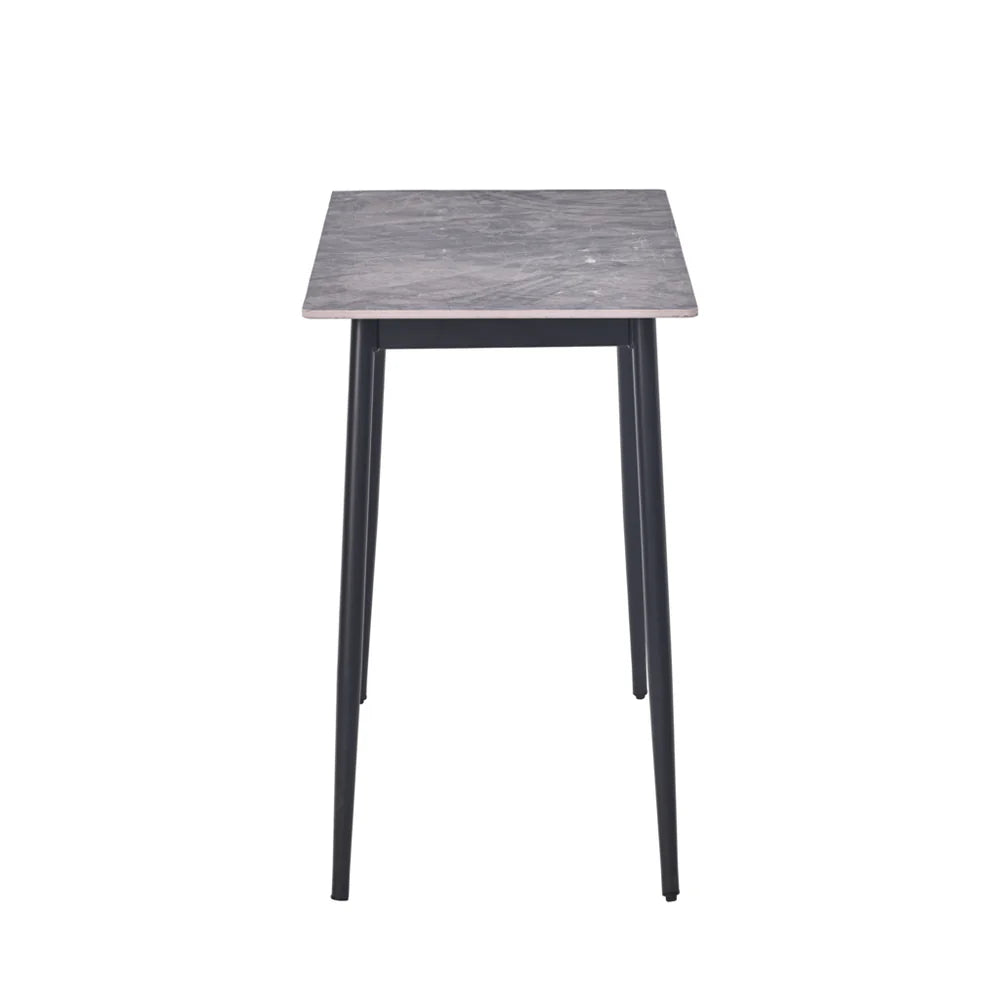At Performance See all products Kitchen / Dining Room Table Set with 4 Chairs, Gray Sintered Stone Top and Velvet, 120x70 cm