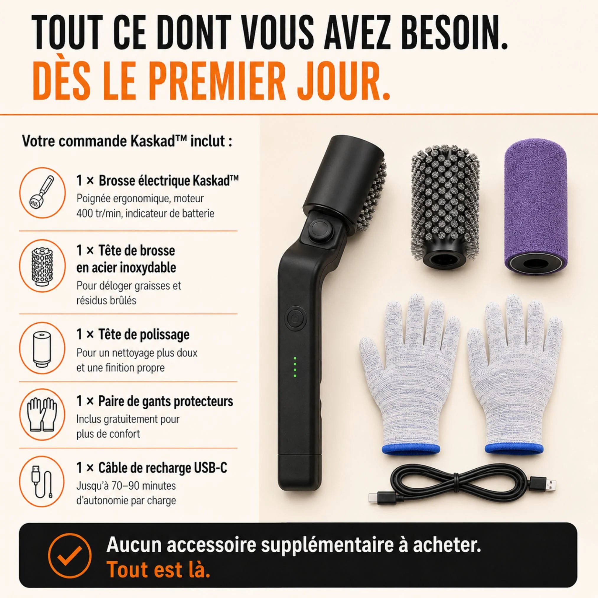 Kaskad™ Electric BBQ Brush – Quick and Effortless Cleaning