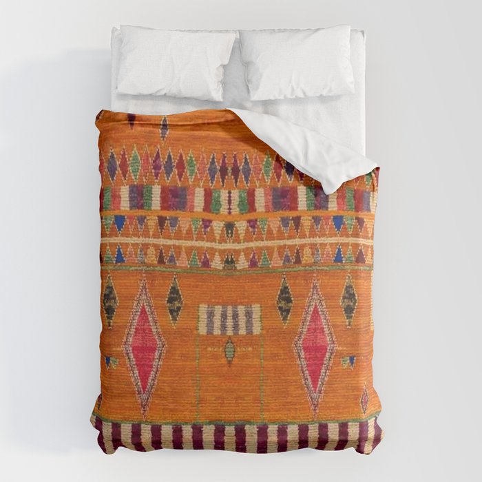 Orange Traditional Moroccan Design Duvet Cover