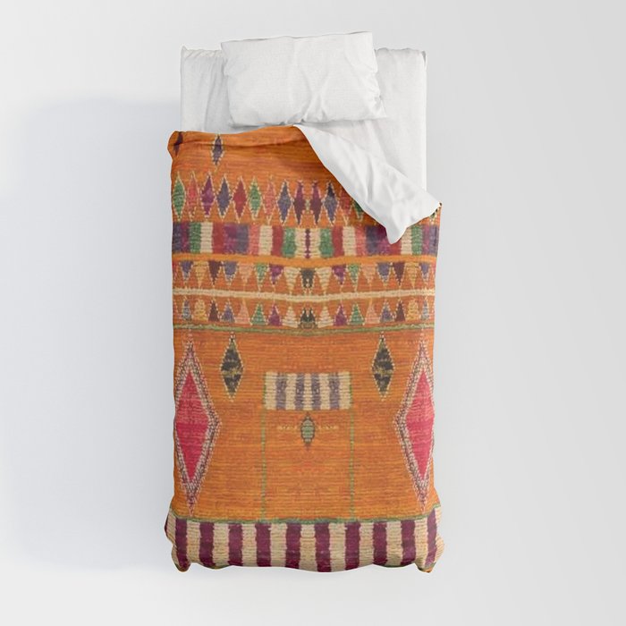 Orange Traditional Moroccan Design Duvet Cover