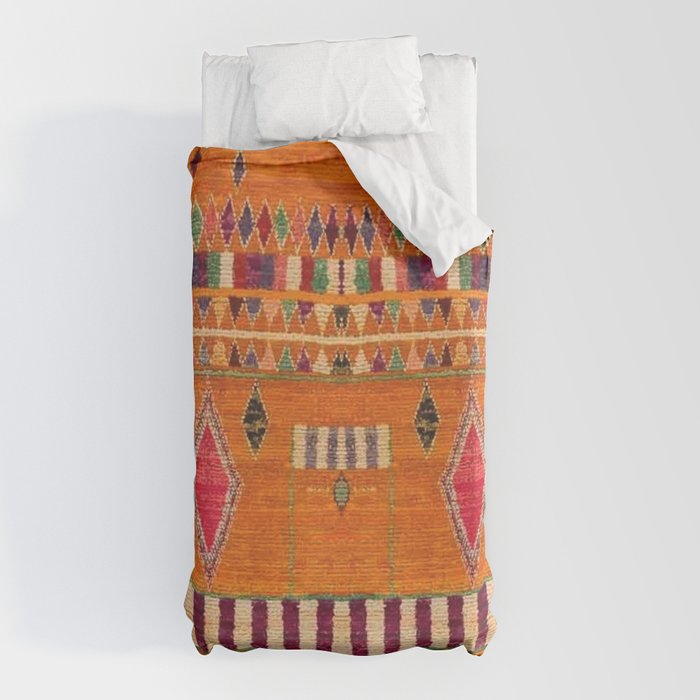 Orange Traditional Moroccan Design Duvet Cover