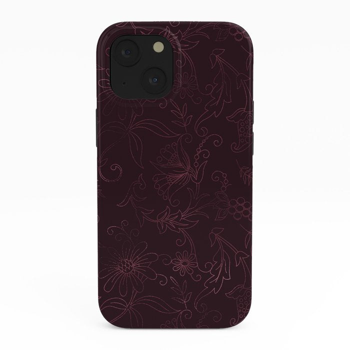 Agate Burgundy Pattern Design iPhone Case