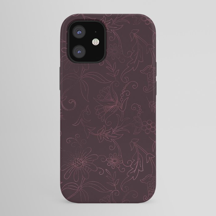 Agate Burgundy Pattern Design iPhone Case