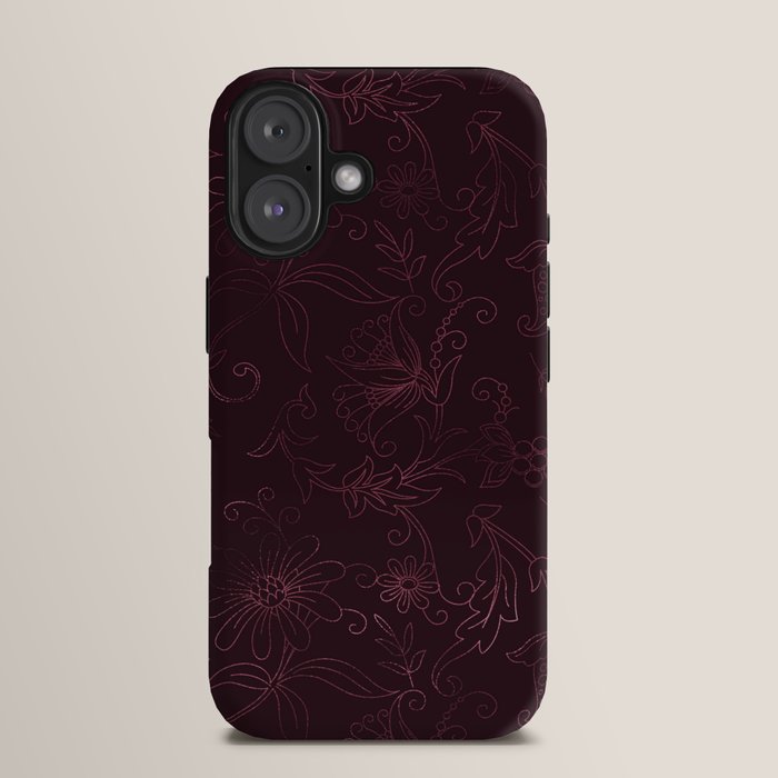 Agate Burgundy Pattern Design iPhone Case