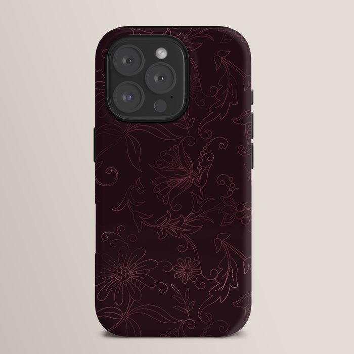 Agate Burgundy Pattern Design iPhone Case