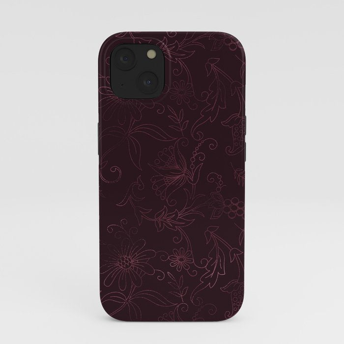 Agate Burgundy Pattern Design iPhone Case