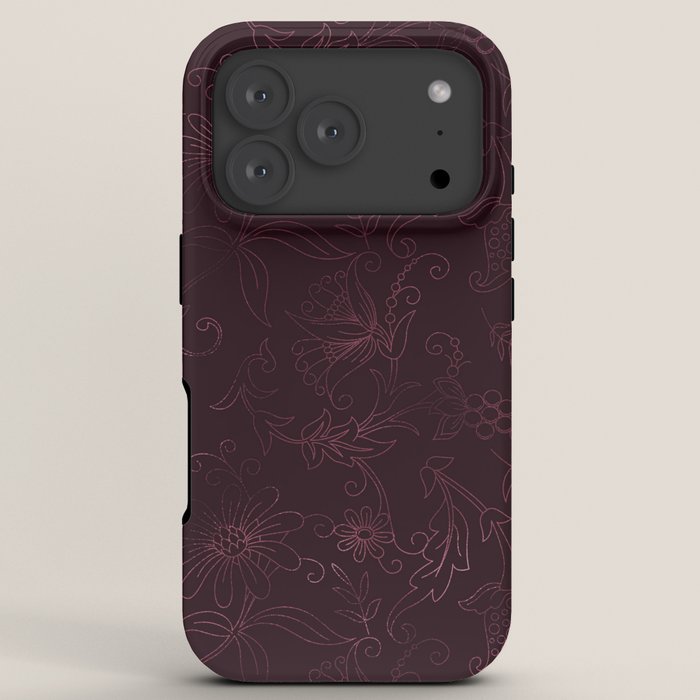 Agate Burgundy Pattern Design iPhone Case