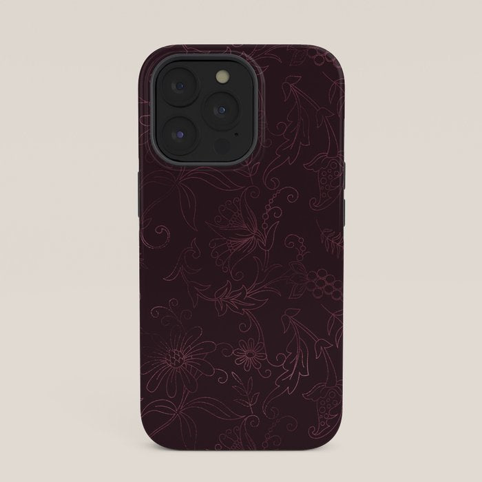 Agate Burgundy Pattern Design iPhone Case