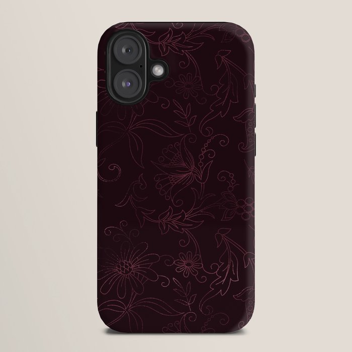 Agate Burgundy Pattern Design iPhone Case