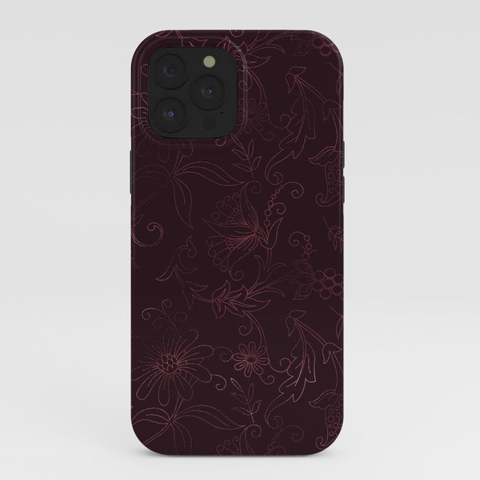Agate Burgundy Pattern Design iPhone Case