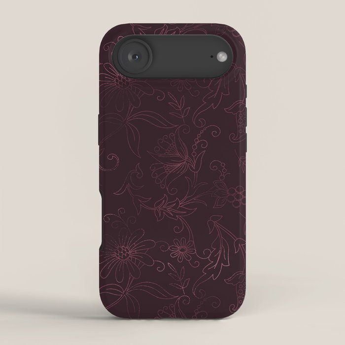 Agate Burgundy Pattern Design iPhone Case