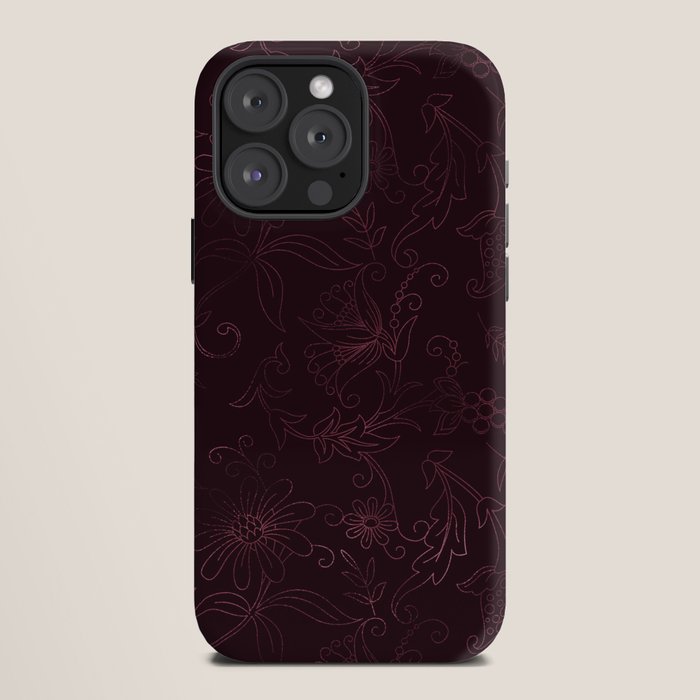 Agate Burgundy Pattern Design iPhone Case