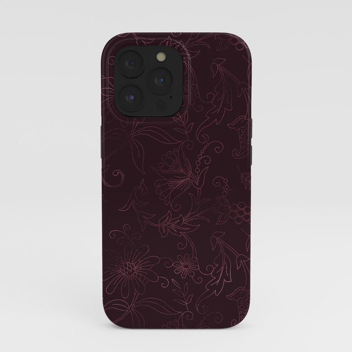 Agate Burgundy Pattern Design iPhone Case