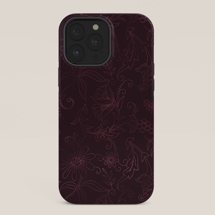 Agate Burgundy Pattern Design iPhone Case