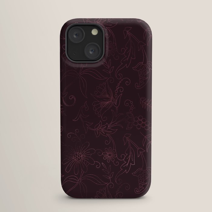 Agate Burgundy Pattern Design iPhone Case