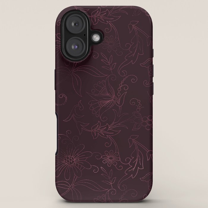 Agate Burgundy Pattern Design iPhone Case