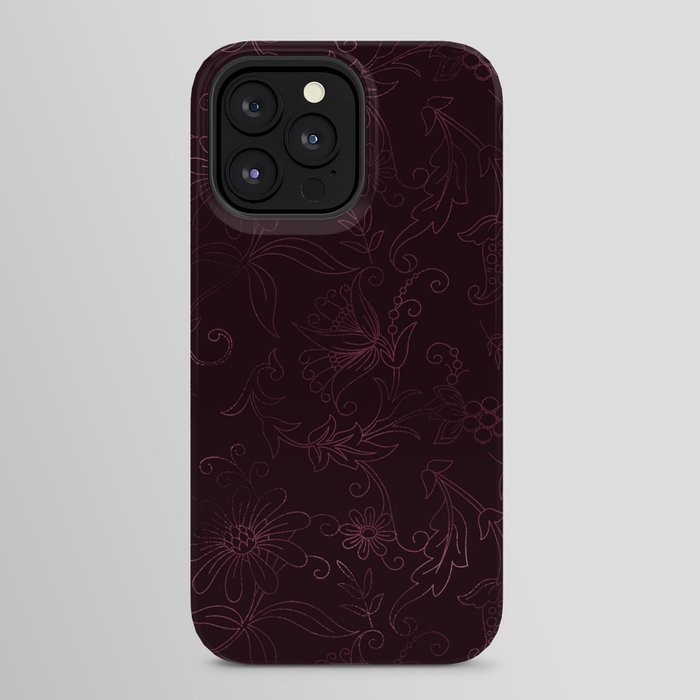 Agate Burgundy Pattern Design iPhone Case