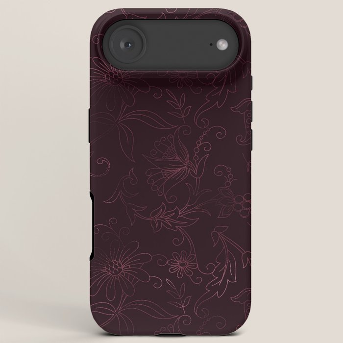 Agate Burgundy Pattern Design iPhone Case
