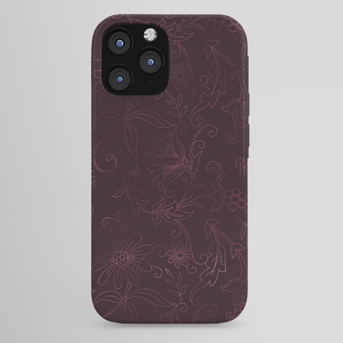 Agate Burgundy Pattern Design iPhone Case