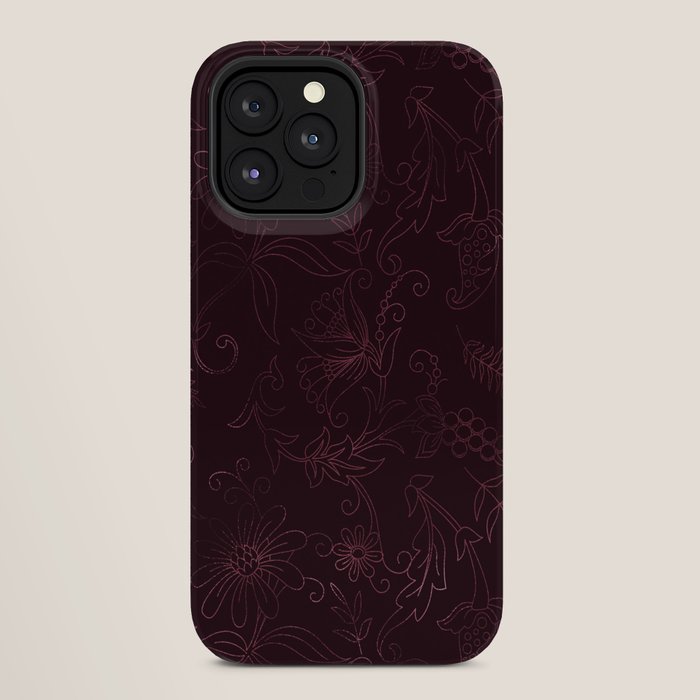 Agate Burgundy Pattern Design iPhone Case