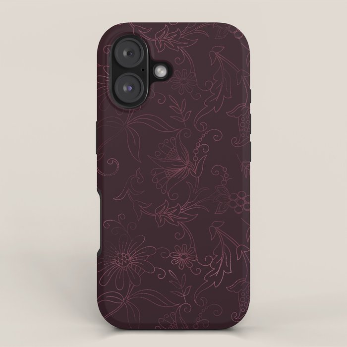 Agate Burgundy Pattern Design iPhone Case