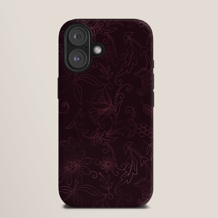 Agate Burgundy Pattern Design iPhone Case