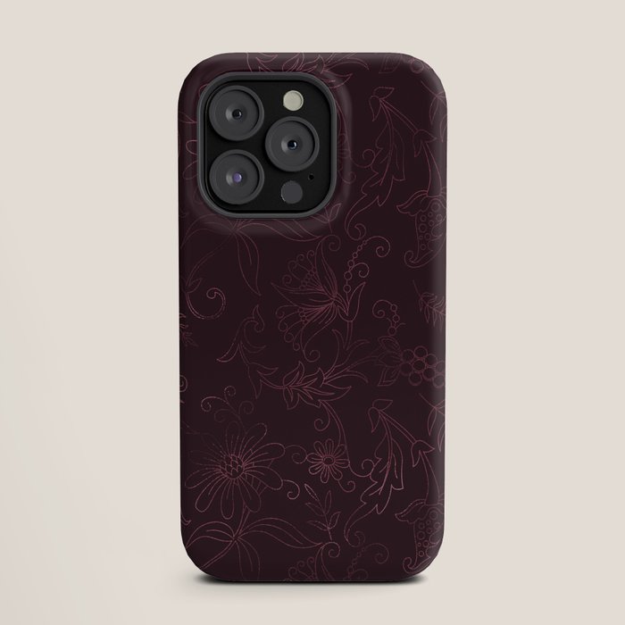 Agate Burgundy Pattern Design iPhone Case