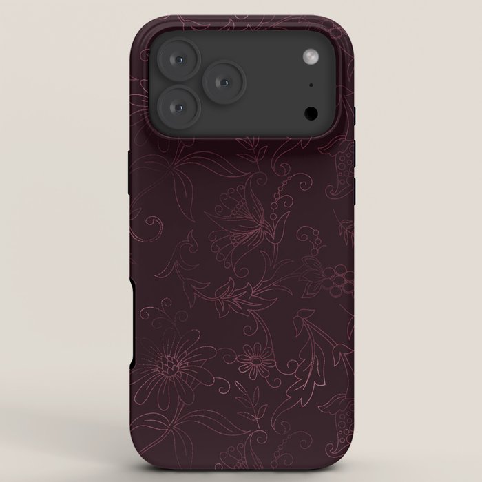 Agate Burgundy Pattern Design iPhone Case
