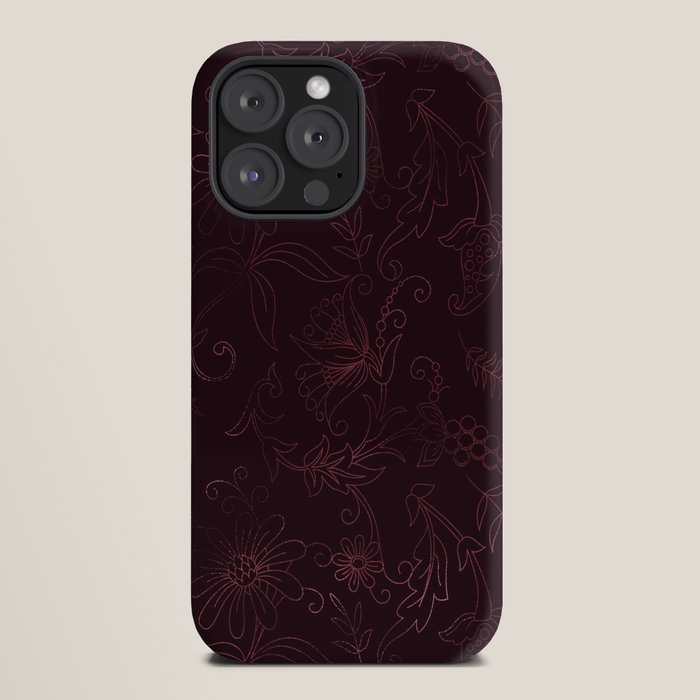 Agate Burgundy Pattern Design iPhone Case