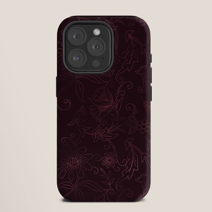 Agate Burgundy Pattern Design iPhone Case