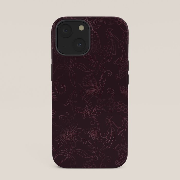 Agate Burgundy Pattern Design iPhone Case