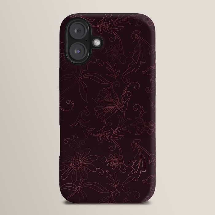 Agate Burgundy Pattern Design iPhone Case