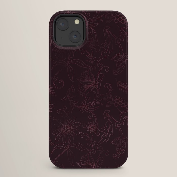 Agate Burgundy Pattern Design iPhone Case
