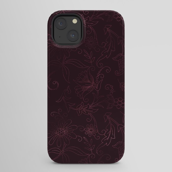 Agate Burgundy Pattern Design iPhone Case