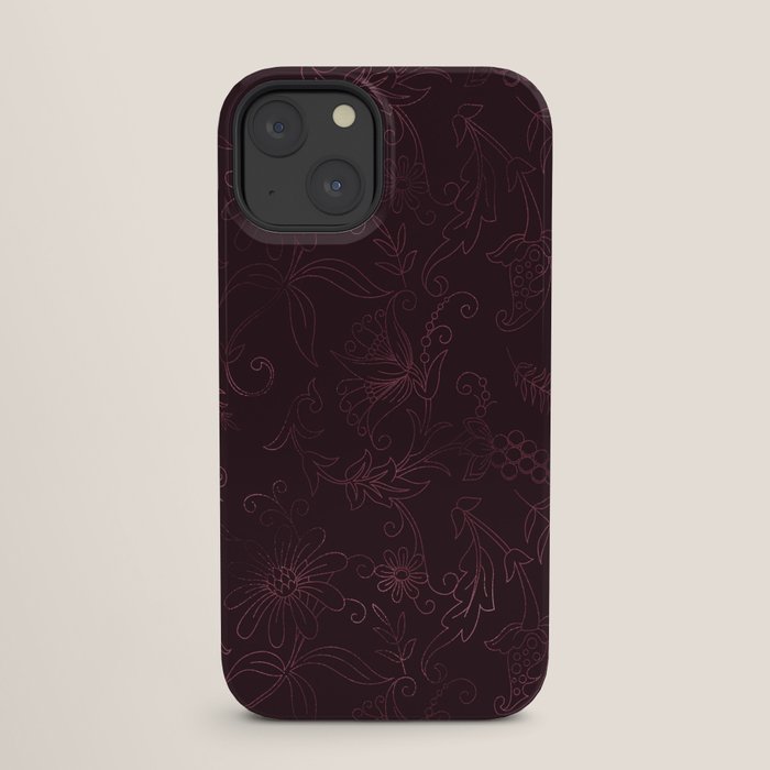 Agate Burgundy Pattern Design iPhone Case