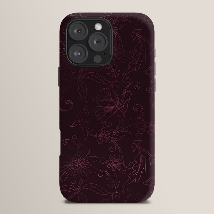 Agate Burgundy Pattern Design iPhone Case