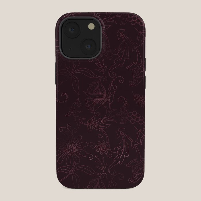 Agate Burgundy Pattern Design iPhone Case