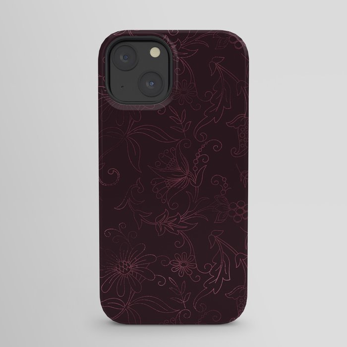 Agate Burgundy Pattern Design iPhone Case