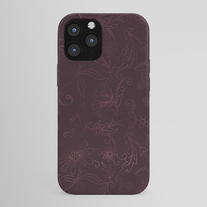 Agate Burgundy Pattern Design iPhone Case