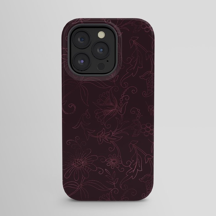 Agate Burgundy Pattern Design iPhone Case