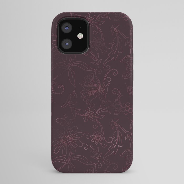 Agate Burgundy Pattern Design iPhone Case