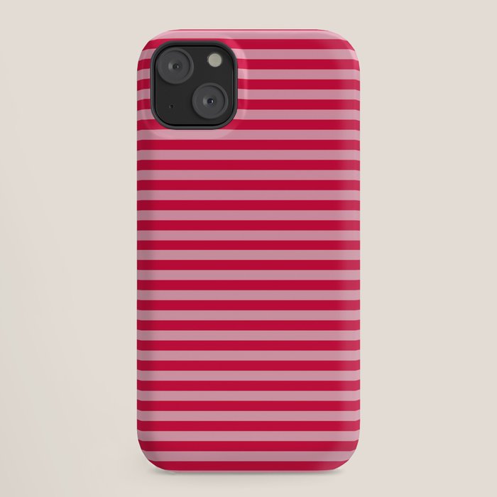 Retro, Beach, Colorful Stripes, Pink and Red iPhone Case