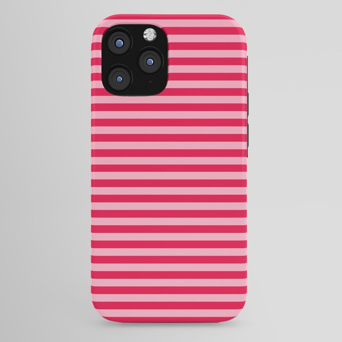 Retro, Beach, Colorful Stripes, Pink and Red iPhone Case