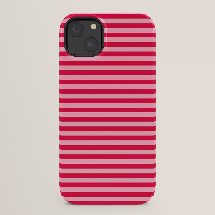 Retro, Beach, Colorful Stripes, Pink and Red iPhone Case
