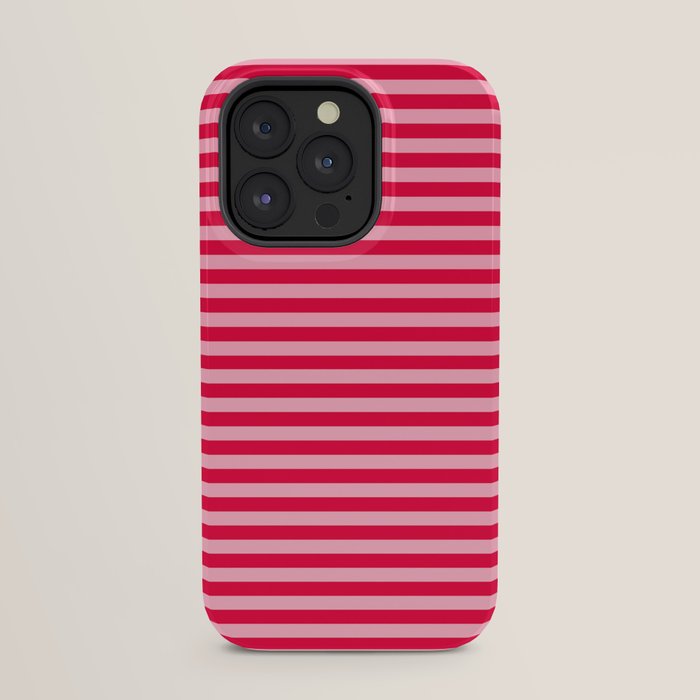 Retro, Beach, Colorful Stripes, Pink and Red iPhone Case
