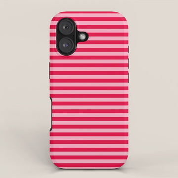 Retro, Beach, Colorful Stripes, Pink and Red iPhone Case