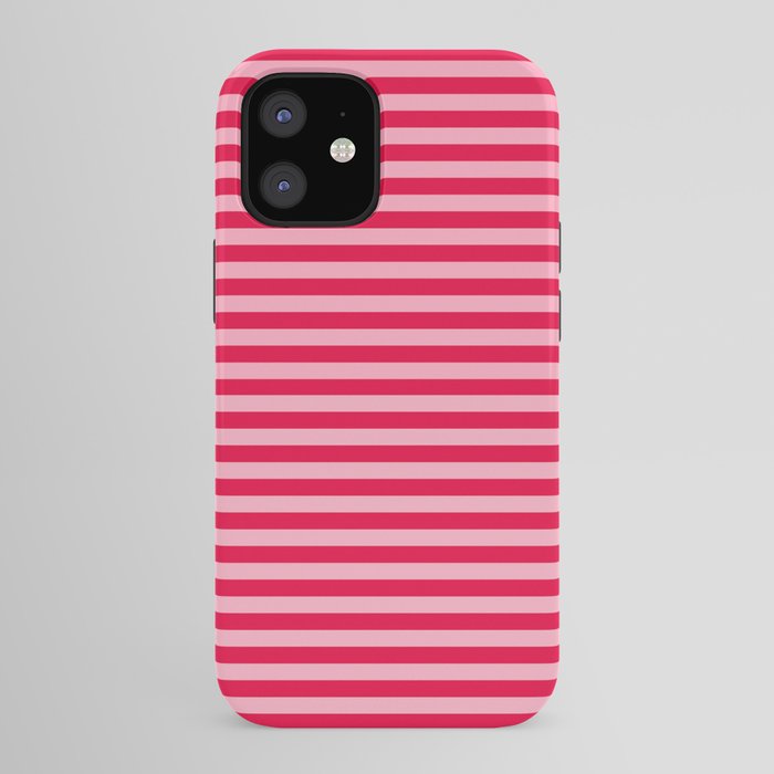 Retro, Beach, Colorful Stripes, Pink and Red iPhone Case