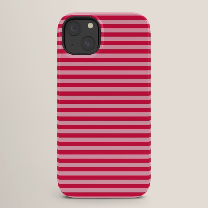 Retro, Beach, Colorful Stripes, Pink and Red iPhone Case